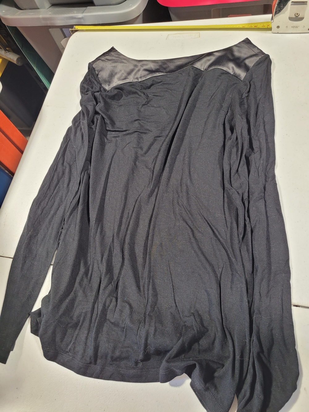 Mexx Black Long Sleeve Draped Neck Top - Picture 4 of 4